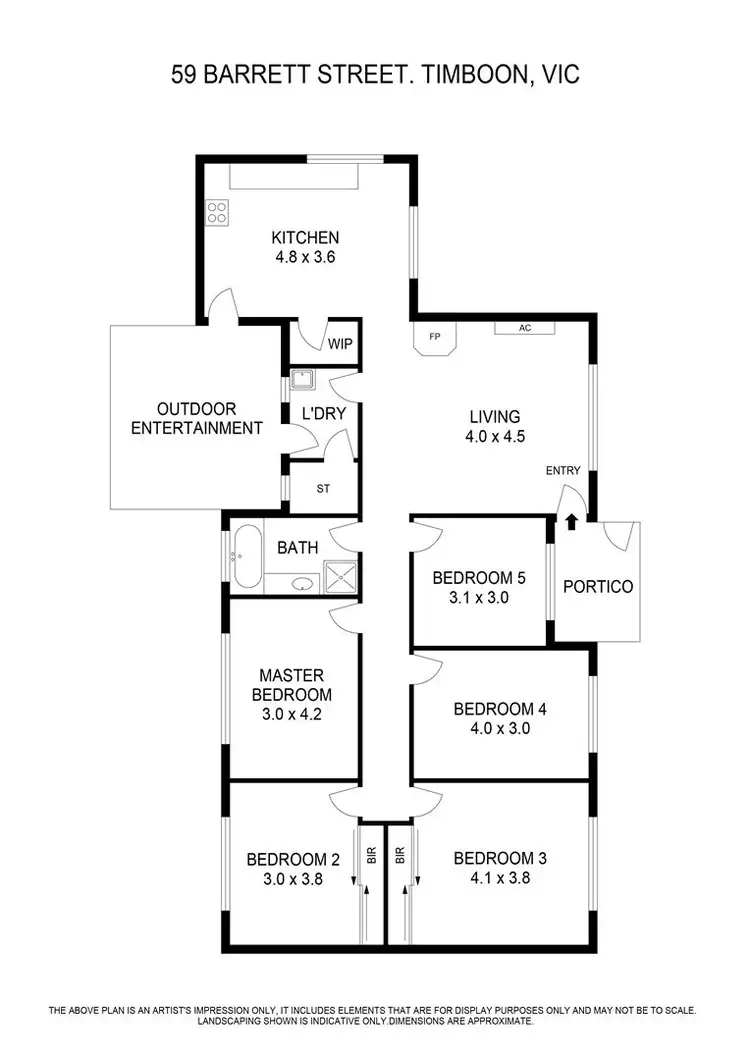 Floorplan of Homely house listing, 59 Barrett St, Timboon VIC 3268