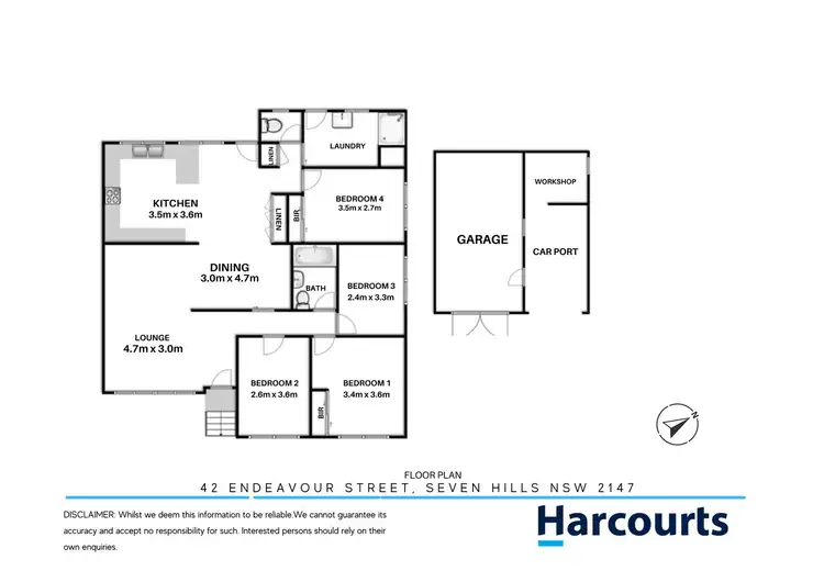 Floorplan of Homely house listing, 42 Endeavour Street, Seven Hills NSW 2147