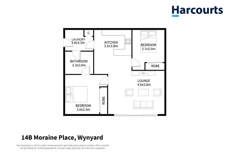 Floorplan of Homely unit listing, 14B Moraine Place, Wynyard TAS 7325