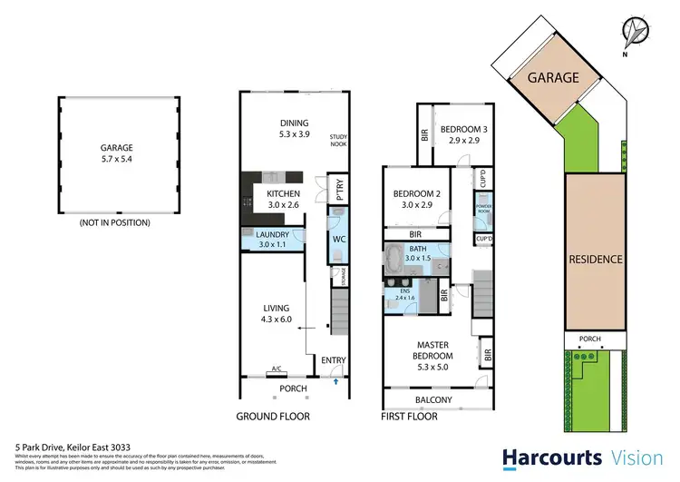 Floorplan of Homely townhouse listing, 5 Park Drive, Keilor East VIC 3033
