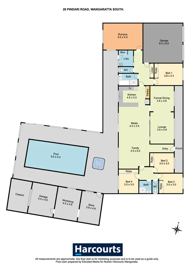 Floorplan of Homely house listing, 28 Pindari Road, Wangaratta VIC 3677