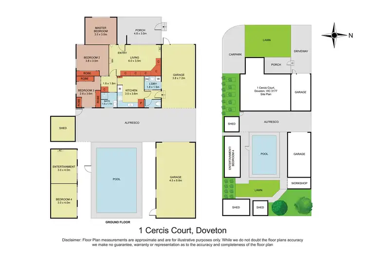 Floorplan of Homely house listing, 1 Cercis Court, Doveton VIC 3177