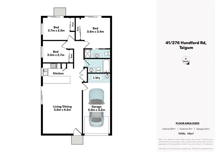 Floorplan of Homely villa listing, 41/276 Handford Road, Taigum QLD 4018
