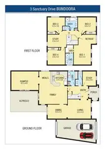Floorplan of Homely house listing, 3 Sanctuary Drive, Bundoora VIC