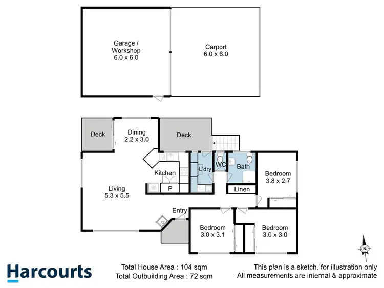Floorplan of Homely house listing, 17 Hawthorn Drive, Kingston TAS 7050