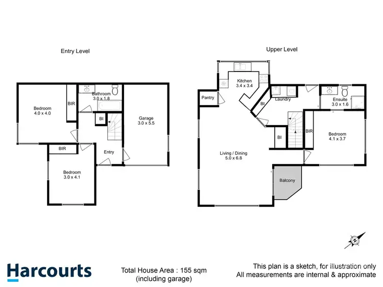 Floorplan of Homely house listing, 1/18 Hooper Crescent, Mount Stuart TAS 7000