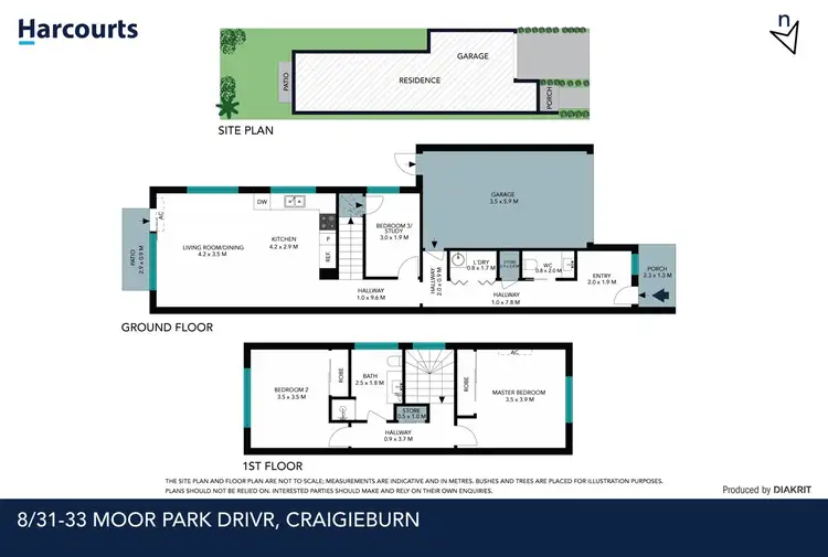 Floorplan of Homely townhouse listing, 8/31-33 Moor Park Drive, Craigieburn VIC 3064
