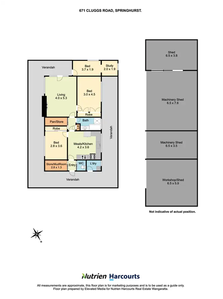 Floorplan of Homely rural property listing, 671 Cluggs Road, Springhurst VIC 3682