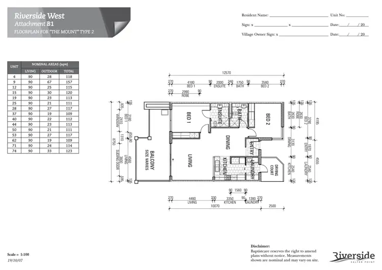 Floorplan of Homely retirement listing, 44/10 Roebuck Drive, Salter Point WA 6152