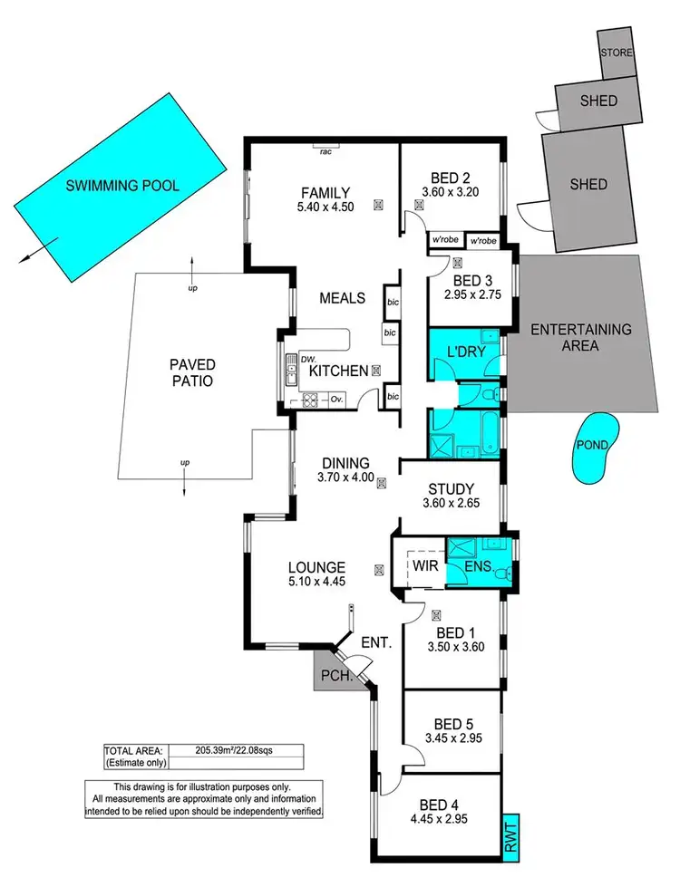 Floorplan of Homely house listing, 7 Kalmia Court, Hallett Cove SA 5158