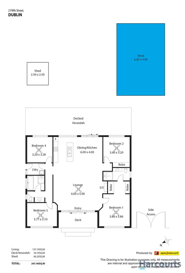 Floorplan of Homely house listing, 2 Fifth Street, Dublin SA 5501