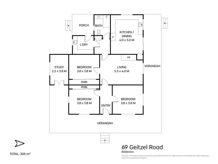 Floorplan of Homely rural property listing, 69 Geitzel Road, Aubigny QLD 4401