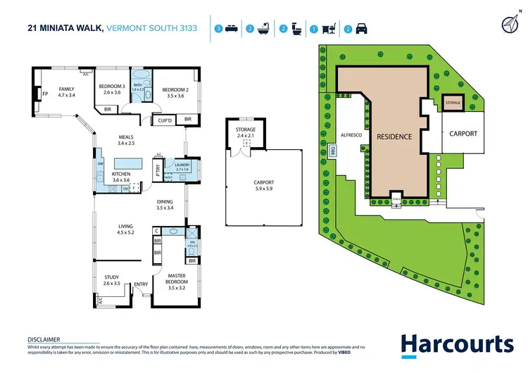 Floorplan of Homely house listing, 21 Miniata Walk, Vermont South VIC 3133