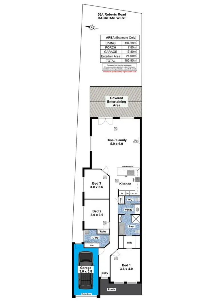 Floorplan of Homely house listing, 56A Roberts Rd, Hackham West SA 5163