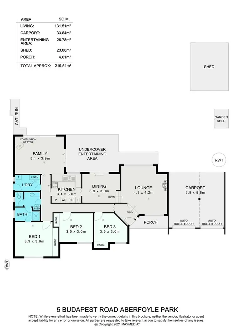 Floorplan of Homely house listing, 5 Budapest Road, Aberfoyle Park SA 5159