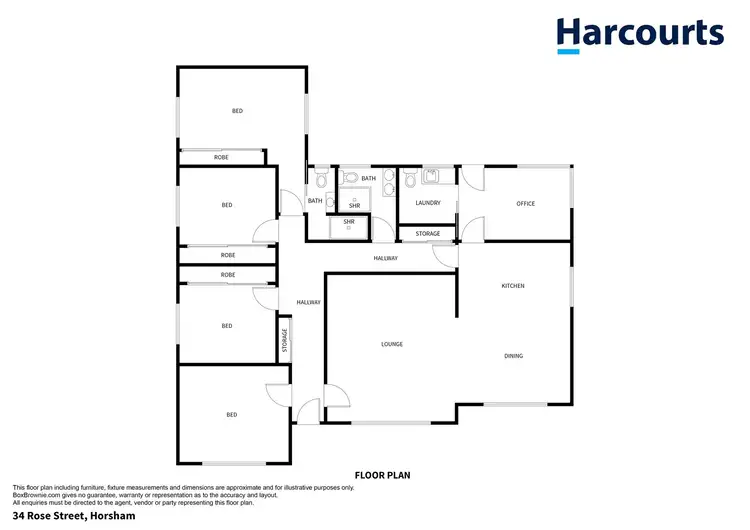 Floorplan of Homely house listing, 34 Rose Street, Horsham VIC 3400