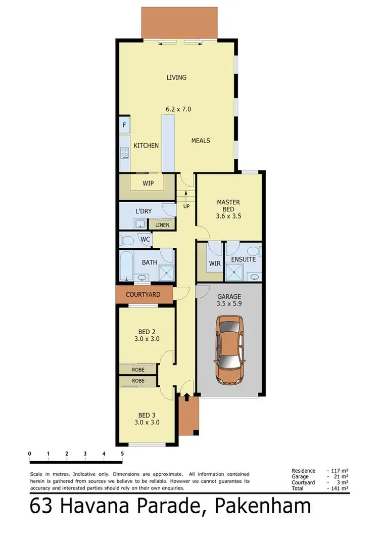 Floorplan of Homely townhouse listing, 63 Havana Parade, Pakenham VIC 3810