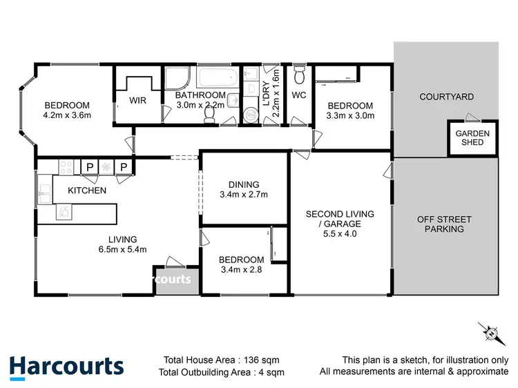 Floorplan of Homely unit listing, 1/7 Old Apple Court, Huonville TAS 7109