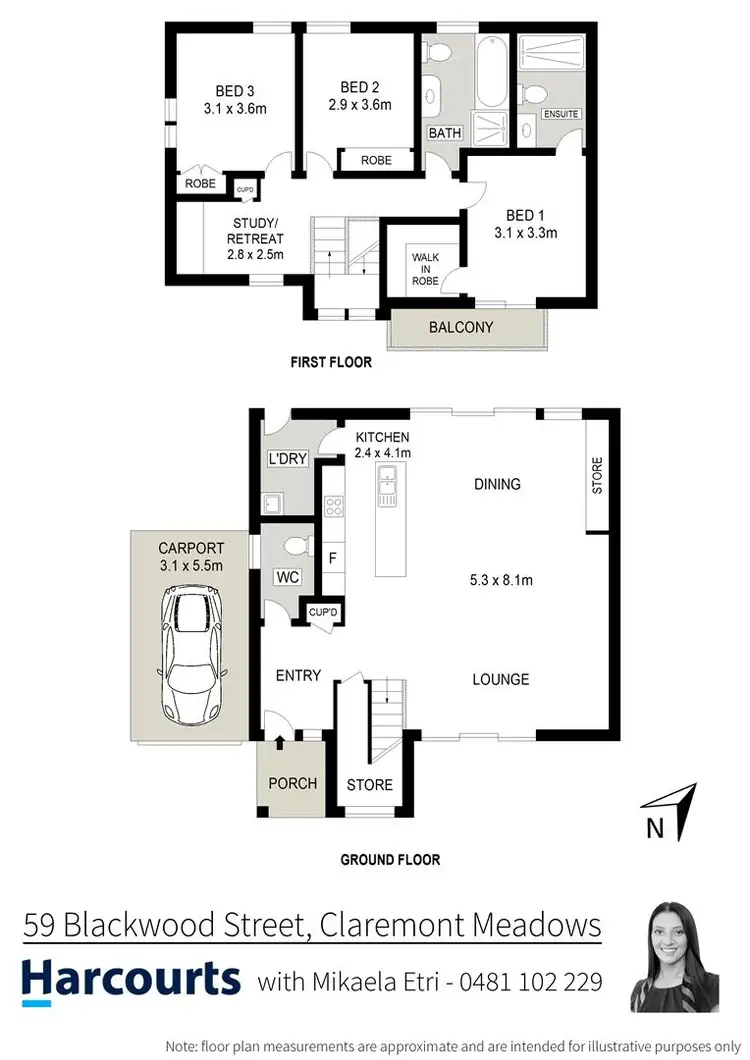 Floorplan of Homely house listing, 59 Blackwood St, Claremont Meadows NSW 2747