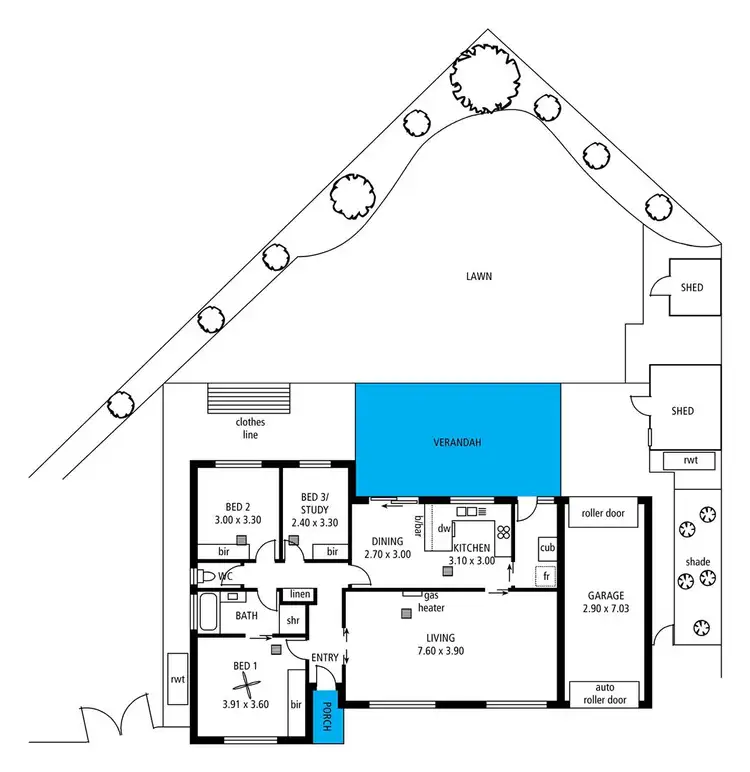 Floorplan of Homely house listing, 3/3 Donald Court, Morphett Vale SA 5162
