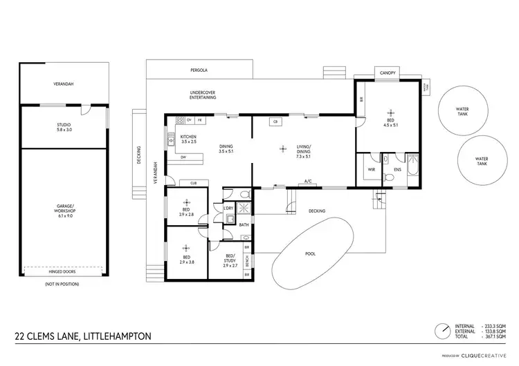 Floorplan of Homely house listing, 22 Clems Lane, Littlehampton SA 5250