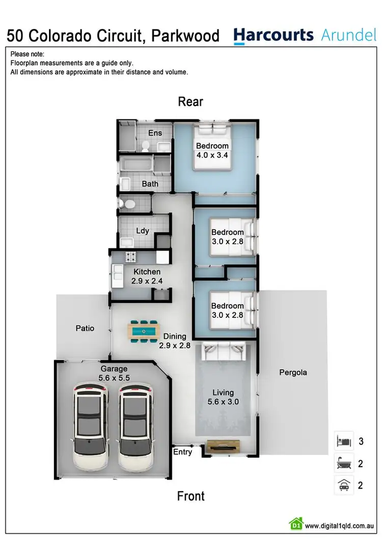Floorplan of Homely house listing, 50 Colorado Circuit, Parkwood QLD 4214