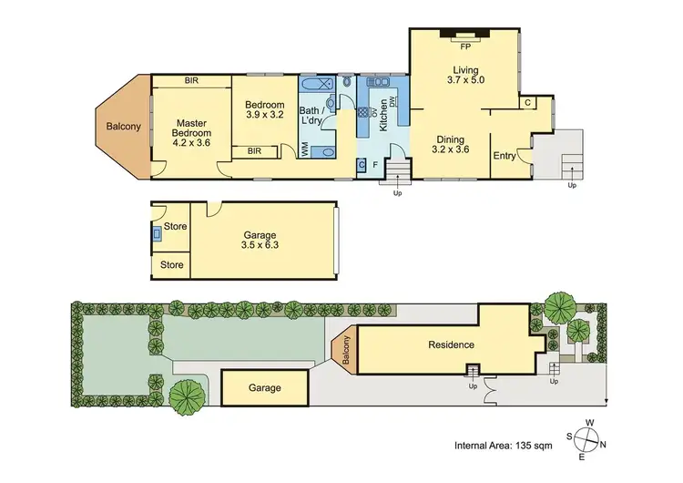 Floorplan of Homely semi-detached listing, 414A Belmore Road, Mont Albert North VIC 3129