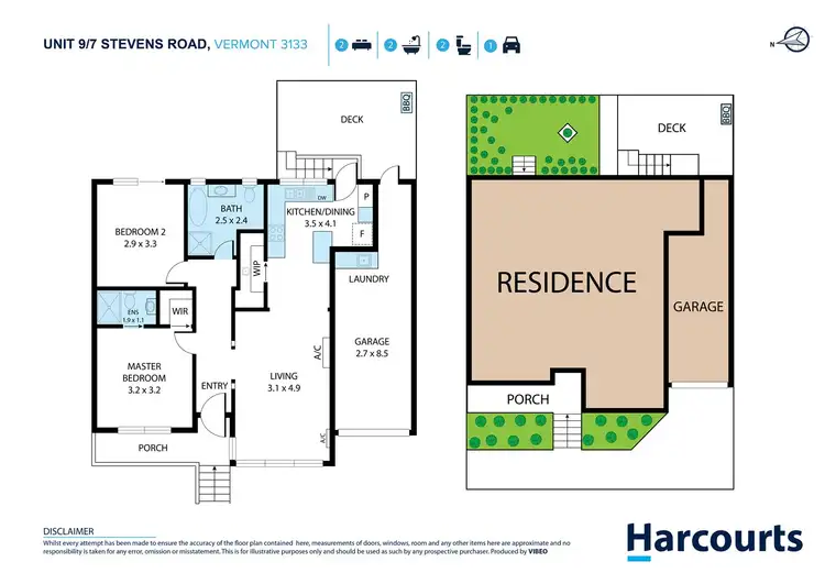 Floorplan of Homely unit listing, 9/7 Stevens Road, Vermont VIC 3133