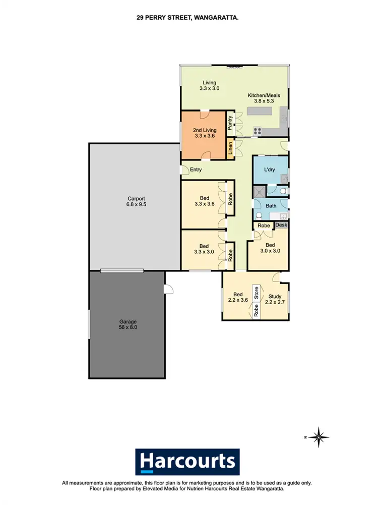 Floorplan of Homely house listing, 29 Perry Street, Wangaratta VIC 3677