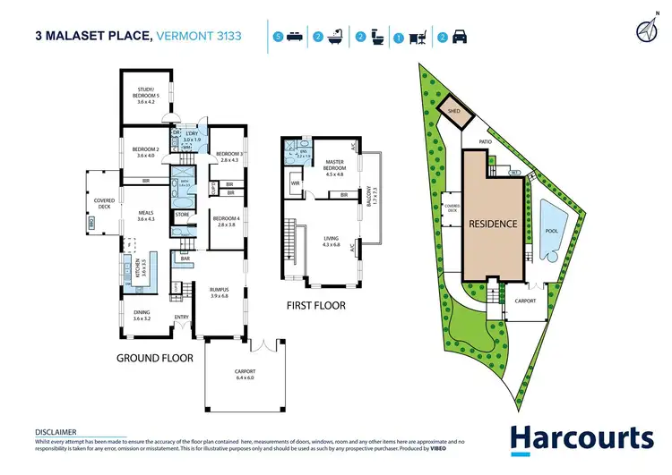Floorplan of Homely house listing, 3 Malaset Place, Vermont VIC 3133