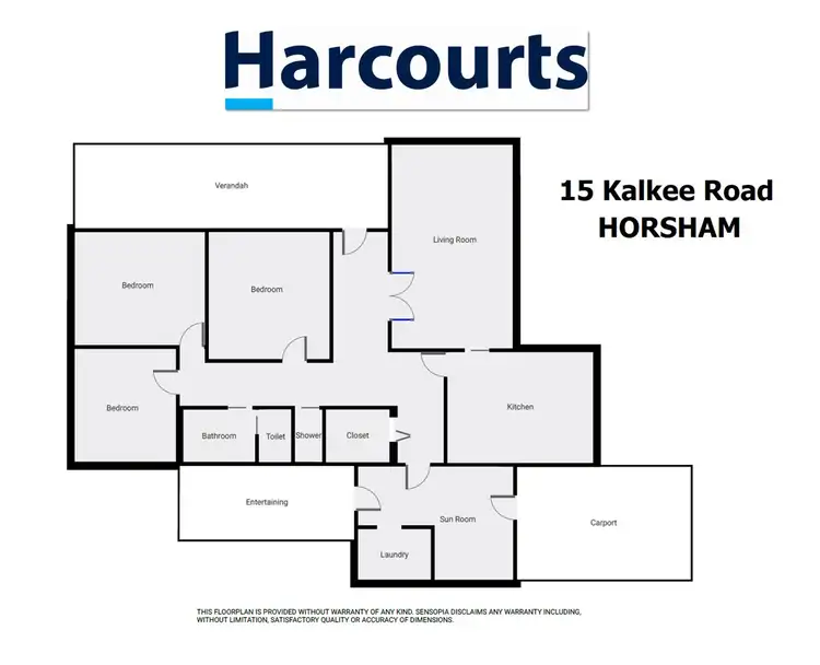 Floorplan of Homely house listing, 15 Kalkee Road, Horsham VIC 3400