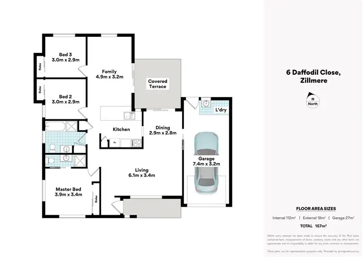 Floorplan of Homely house listing, 6 Daffodil Close, Zillmere QLD 4034