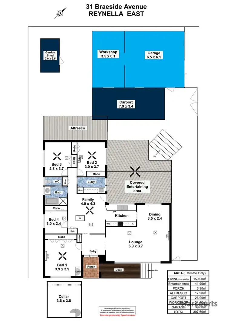Floorplan of Homely house listing, 31 Braeside Avenue, Reynella East SA 5161