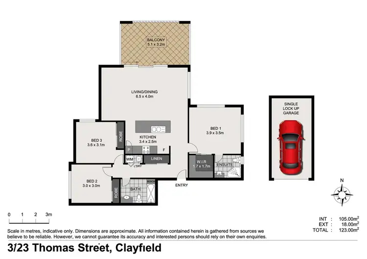 Floorplan of Homely apartment listing, 3/23 Thomas St, Clayfield QLD 4011