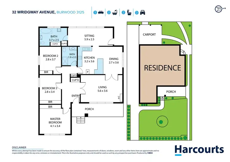 Floorplan of Homely unit listing, 1/32 Wridgway Avenue, Burwood VIC 3125