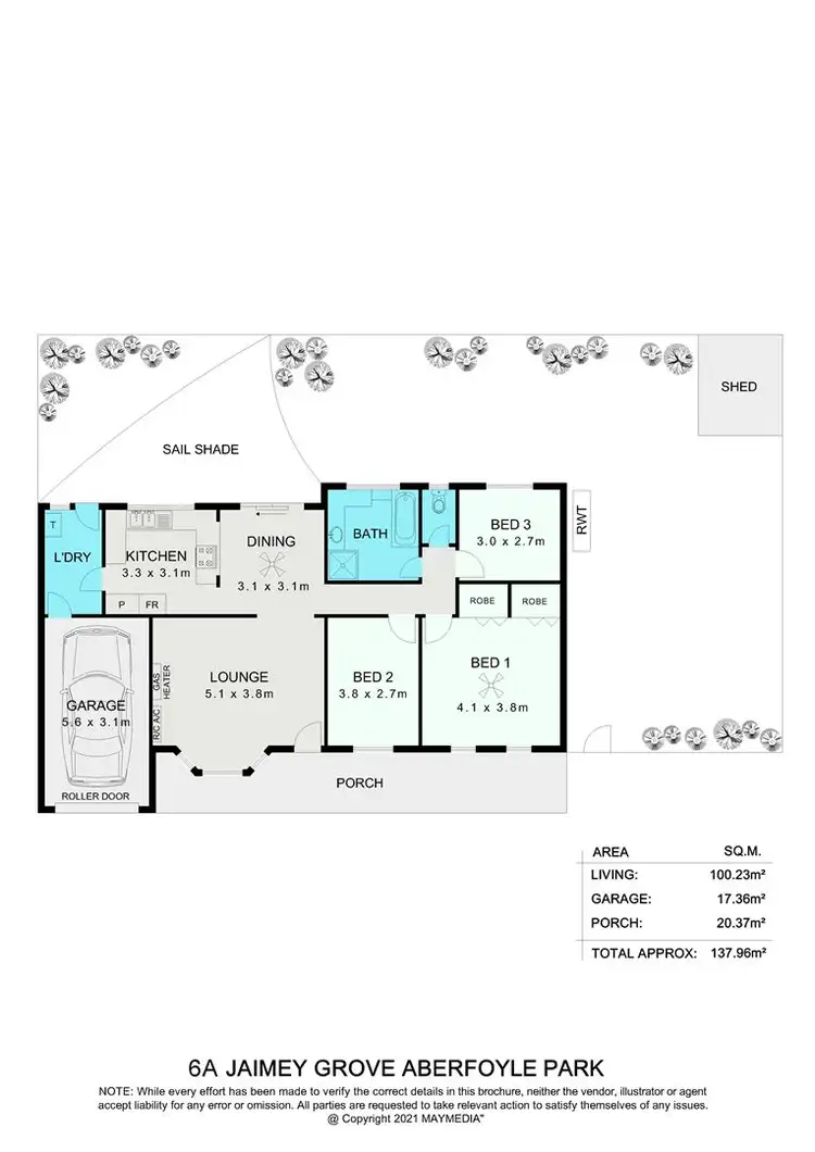 Floorplan of Homely house listing, 6A Jaimey Grove, Aberfoyle Park SA 5159