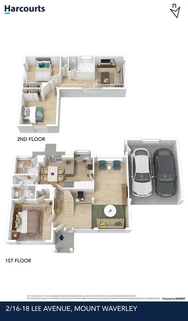 Floorplan of Homely townhouse listing, 2/16-18 Lee Avenue, Mount Waverley VIC 3149