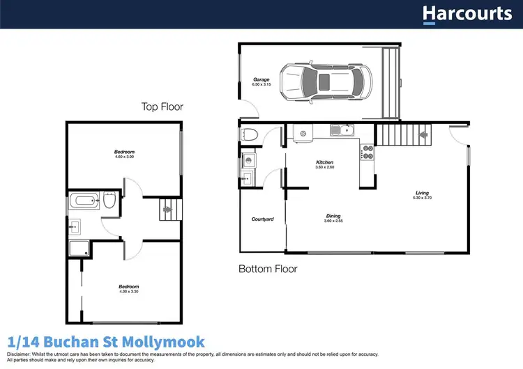 Floorplan of Homely townhouse listing, 1/14 Buchan Street, Mollymook NSW 2539
