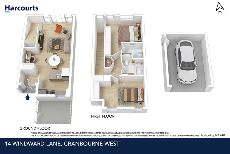 Floorplan of Homely townhouse listing, 14 Windward Lane, Cranbourne West VIC 3977