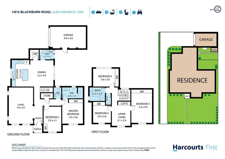 Floorplan of Homely townhouse listing, 1/612 Blackburn Road, Glen Waverley VIC 3150