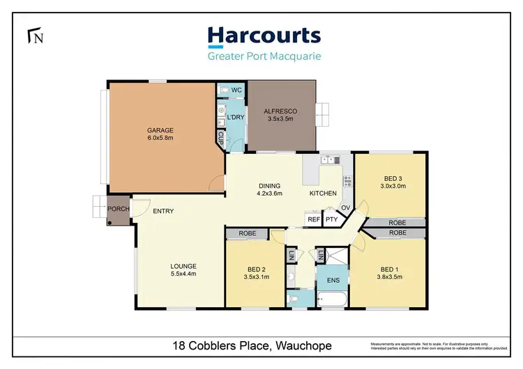 Floorplan of Homely house listing, 18 Cobblers Place, Wauchope NSW 2446