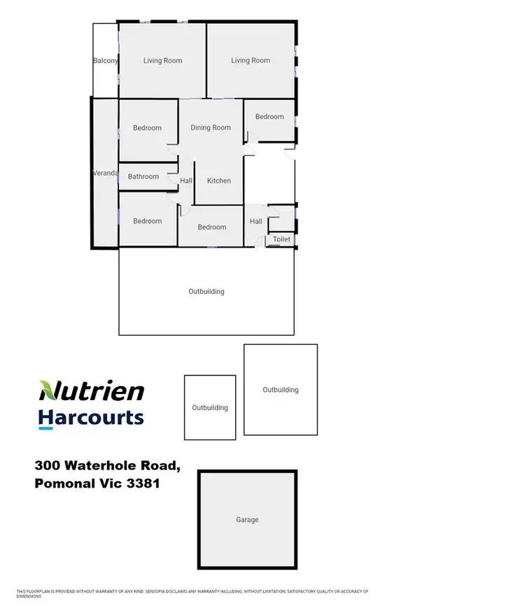 Floorplan of Homely rural property listing, 300 Waterhole Road, Pomonal VIC 3381