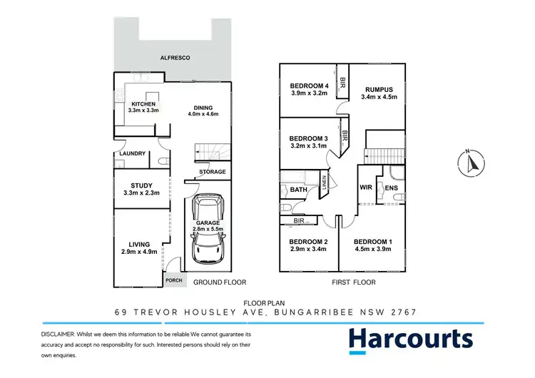 Floorplan of Homely house listing, 69 Trevor Housley Avenue, Bungarribee NSW 2767