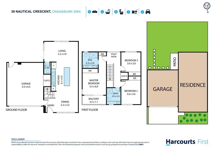 Floorplan of Homely townhouse listing, 39 Nautical Crescent, Craigieburn VIC 3064