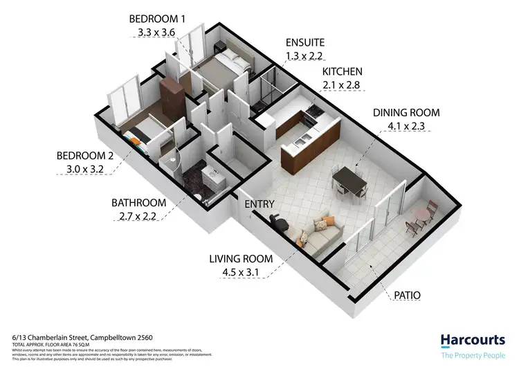 Floorplan of Homely apartment listing, 6/13 Chamberlain Street, Campbelltown NSW 2560