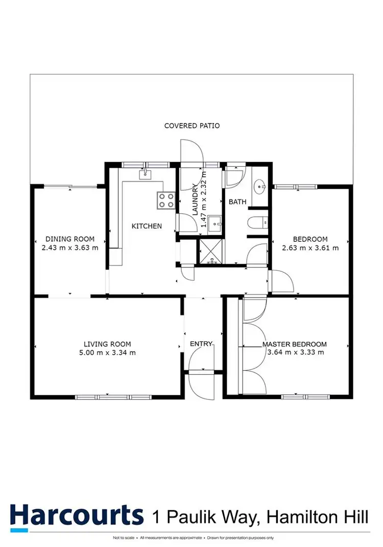 Floorplan of Homely semi-detached listing, 1 Paulik Way, Hamilton Hill WA 6163