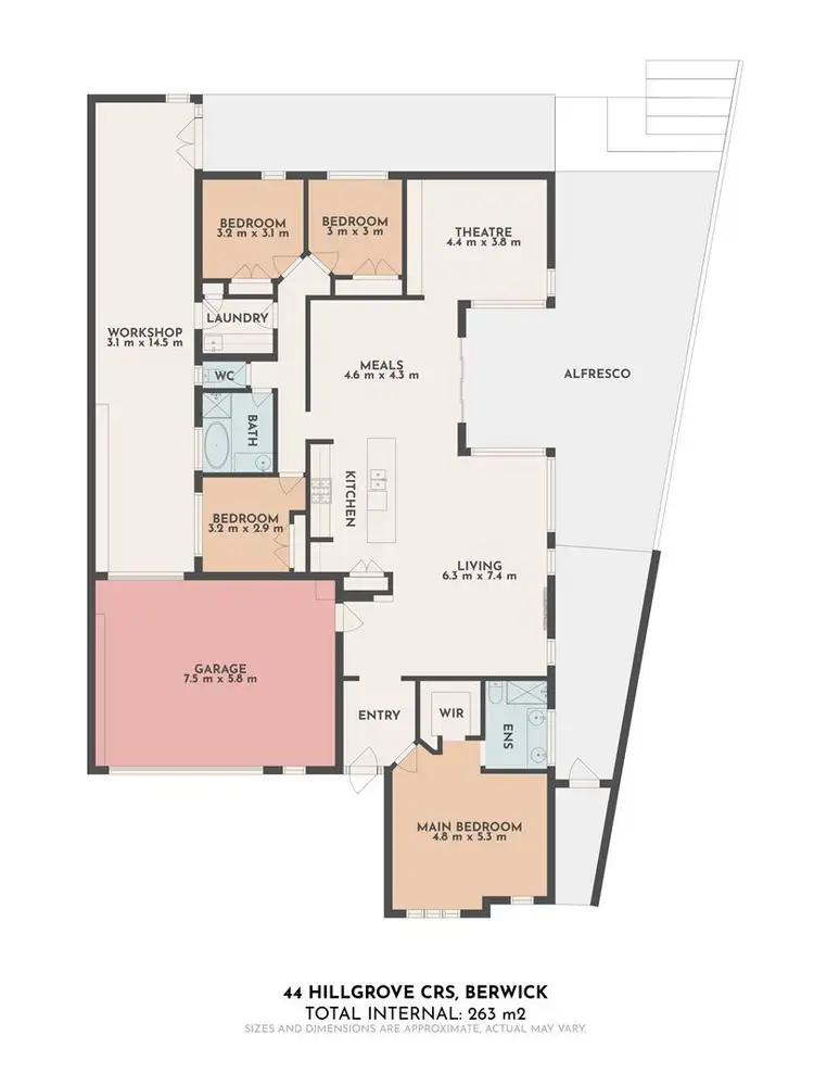 Floorplan of Homely house listing, 44 Hillgrove Crescent, Berwick VIC 3806