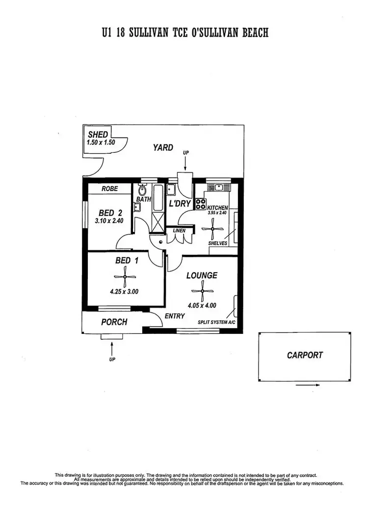 Floorplan of Homely unit listing, 1/18 Sullivan Tce, O'sullivan Beach SA 5166