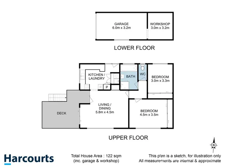 Floorplan of Homely villa listing, 2/53 Crystal Downs Drive, Blackmans Bay TAS 7052