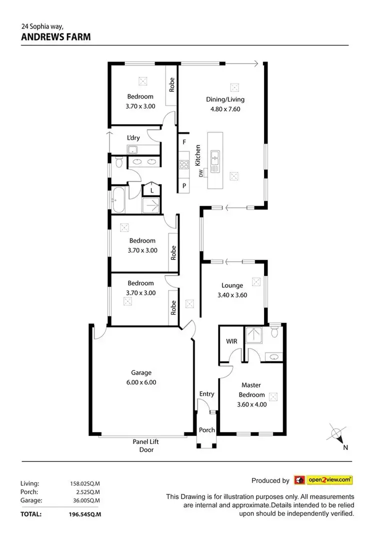 Floorplan of Homely house listing, 24 Sophia Way, Andrews Farm SA 5114